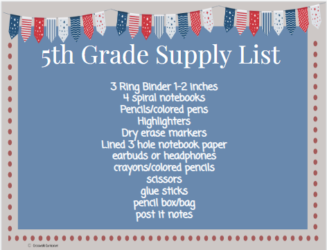 Supply List